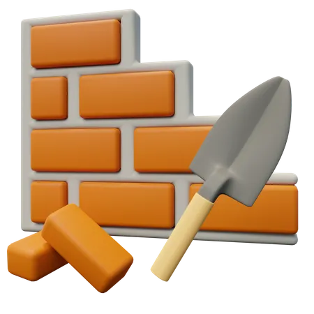 Construction Wall  3D Icon