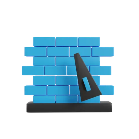 Construction Wall  3D Icon