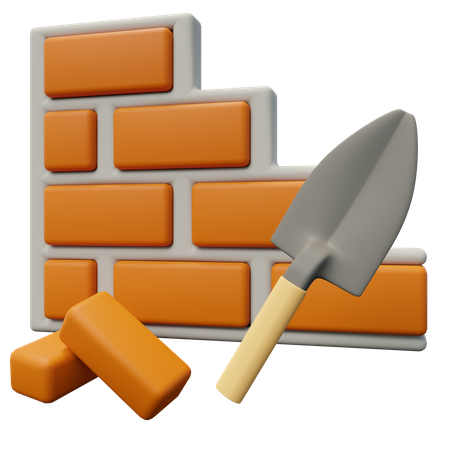 Construction Wall 3D Icon
