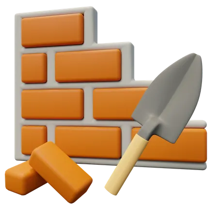 Construction Wall 3D Icon