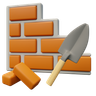 construction wall 3d logo