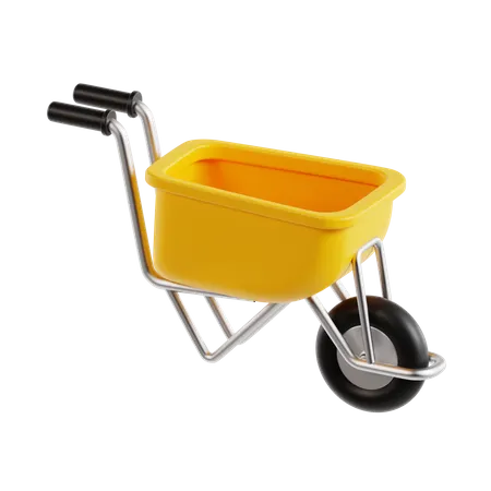 Construction Wheelbarrow  3D Icon