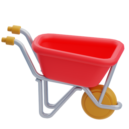 Construction Wheelbarrow  3D Icon