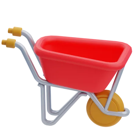 Construction Wheelbarrow  3D Icon