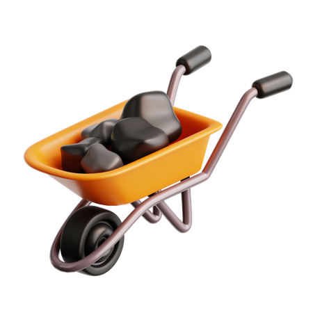 Construction Wheelbarrow  3D Icon