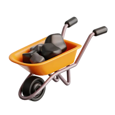 Construction Wheelbarrow  3D Icon