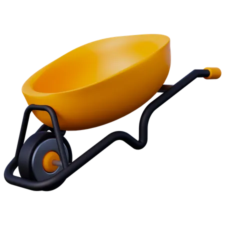 Construction Wheelbarrow  3D Icon