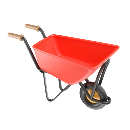 Construction Wheelbarrow  3D Icon