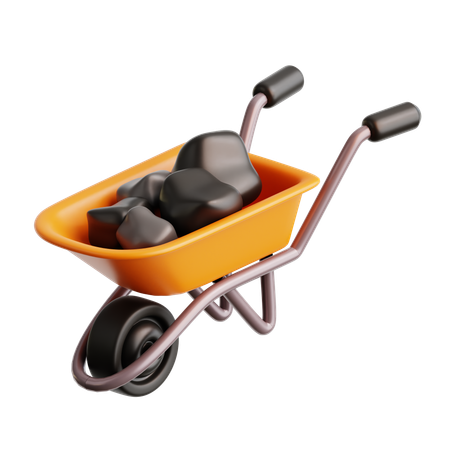 Construction Wheelbarrow  3D Icon