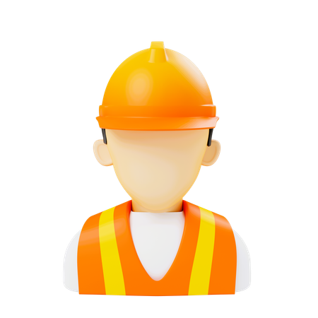 Construction worker  3D Icon