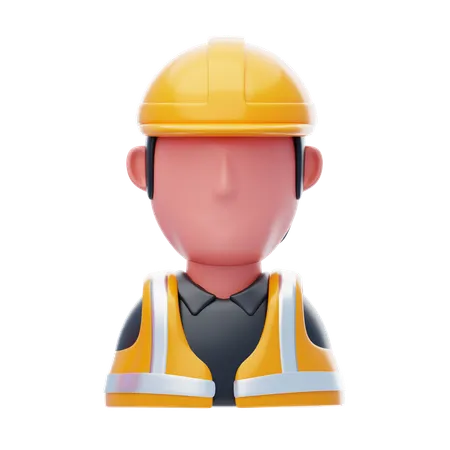 Construction Worker 3 D Icon Worker 3 D Icon 3D Icon