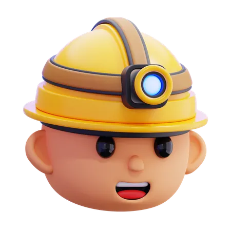 Construction Worker  3D Icon