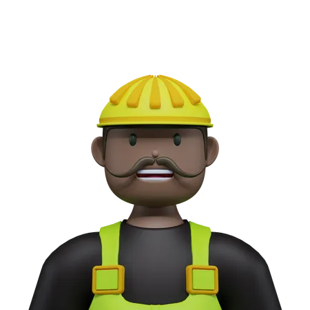 Construction worker  3D Icon