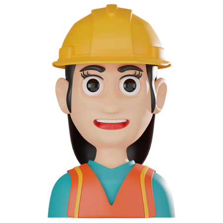 Construction Worker  3D Icon