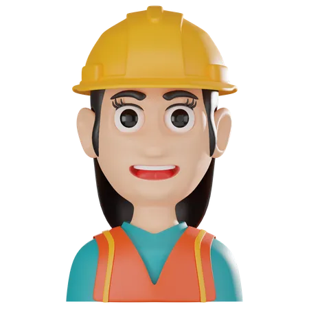 Construction Worker  3D Icon