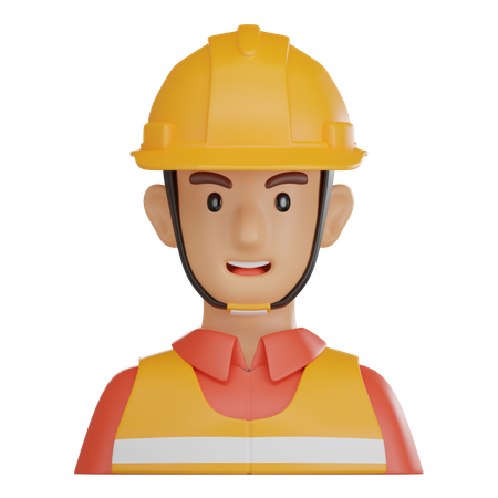 Construction Worker  3D Icon