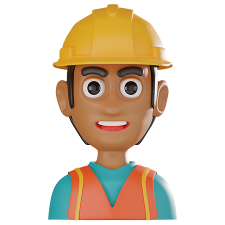 Construction Worker  3D Icon