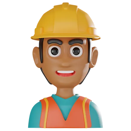 Construction Worker  3D Icon