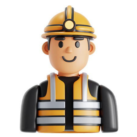 Construction Worker  3D Icon