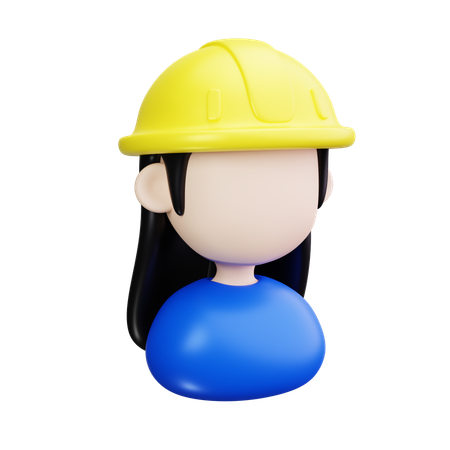 Construction Worker  3D Icon