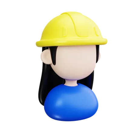 Construction Worker  3D Icon