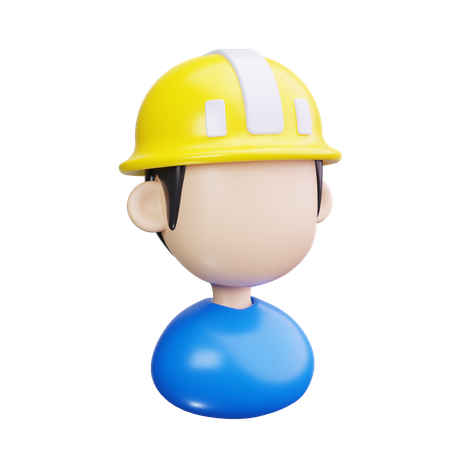 Construction Worker  3D Icon