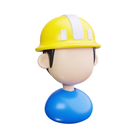 Construction Worker  3D Icon