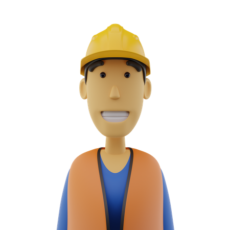 Construction Worker  3D Icon