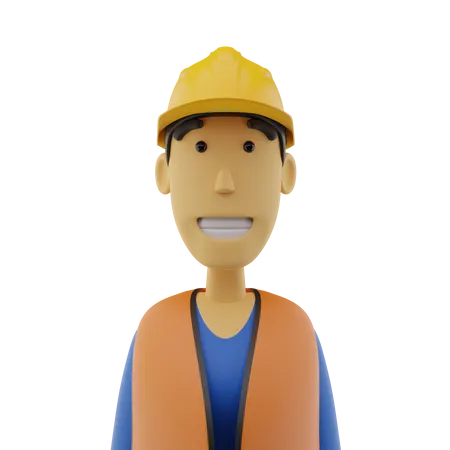 Construction Worker  3D Icon