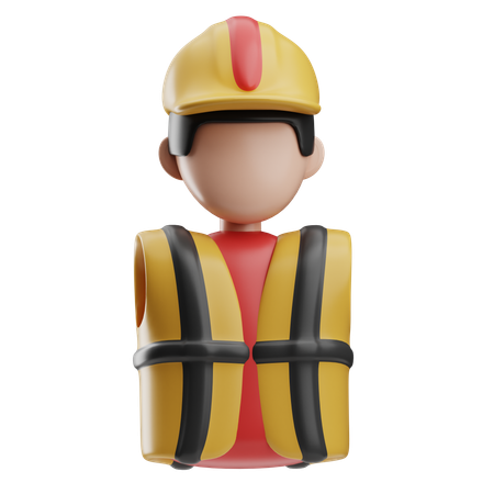 Construction Worker  3D Icon