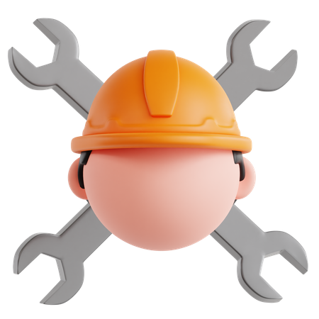 Construction Worker  3D Icon