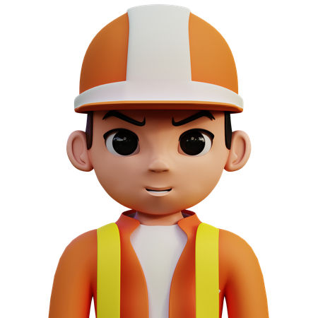 Construction Worker  3D Icon