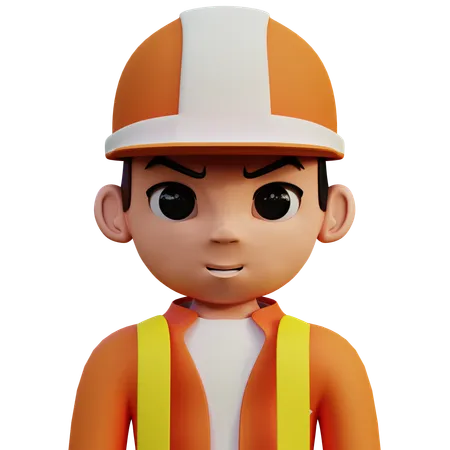 Construction Worker  3D Icon