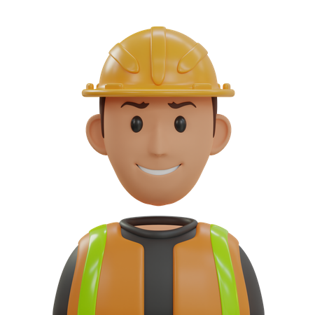 Construction Worker  3D Icon