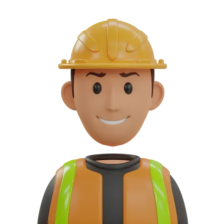 Construction Worker  3D Icon