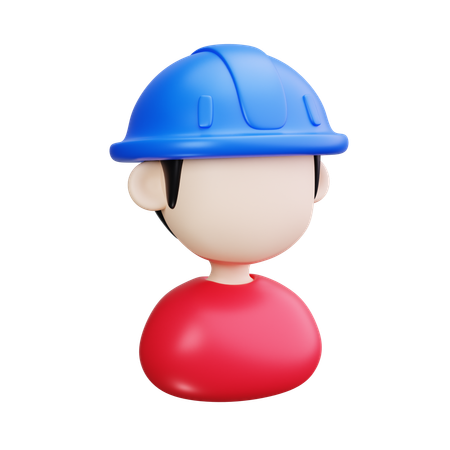 Construction Worker  3D Icon