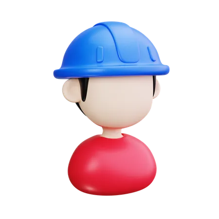 Construction Worker  3D Icon