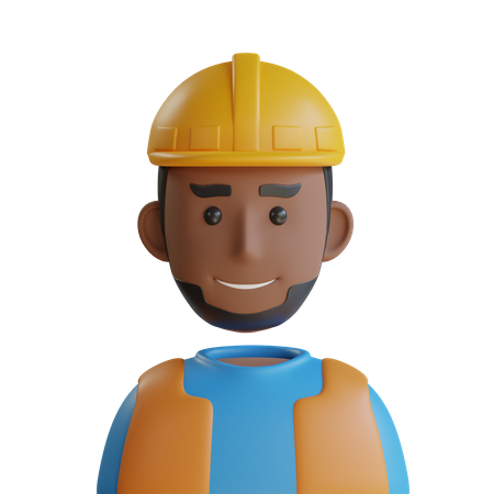 Construction Worker  3D Icon