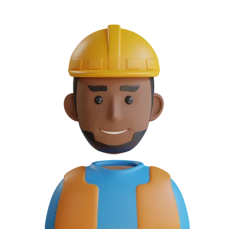 Construction Worker  3D Icon