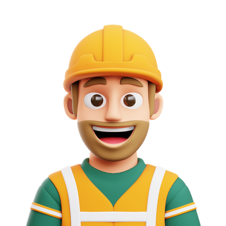 Construction Worker  3D Icon