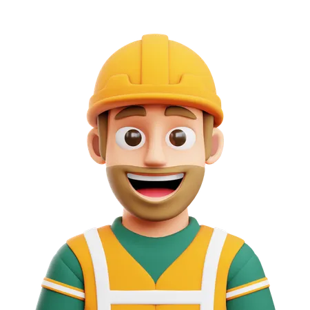 Construction Worker  3D Icon