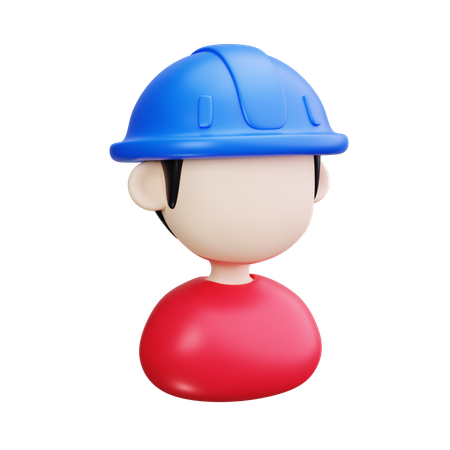 Construction Worker  3D Icon