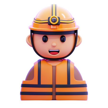 CONSTRUCTION WORKER  3D Icon