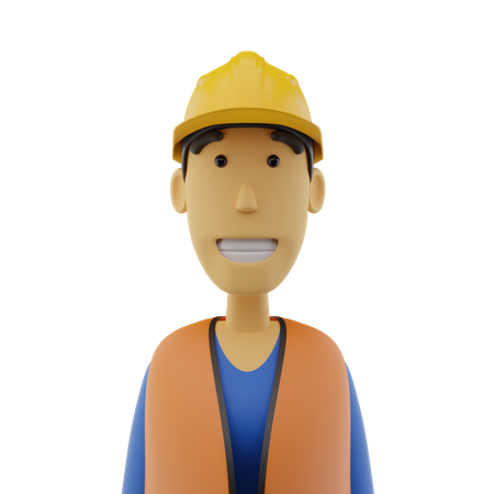 Construction Worker 3D Icon