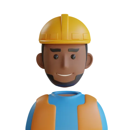 Construction Worker 3D Icon