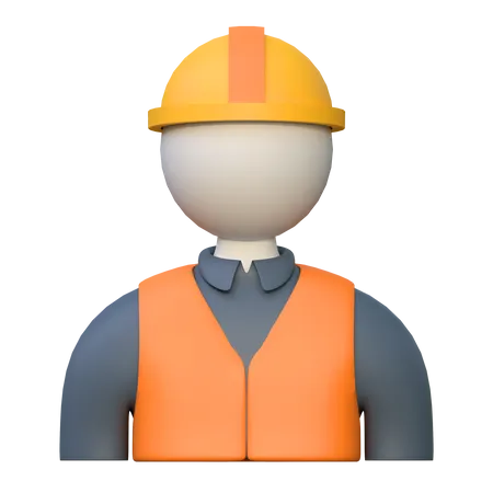 Construction Worker  3D Icon