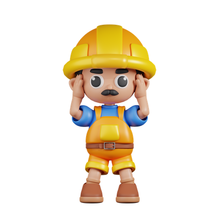 Constructor mareado  3D Illustration