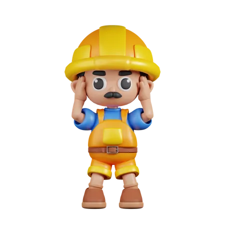 Constructor mareado  3D Illustration