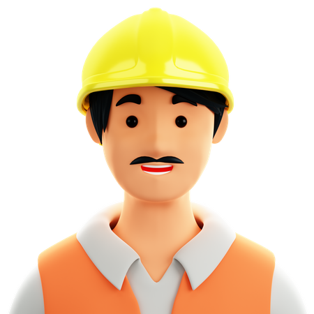 Hombre constructor  3D Icon