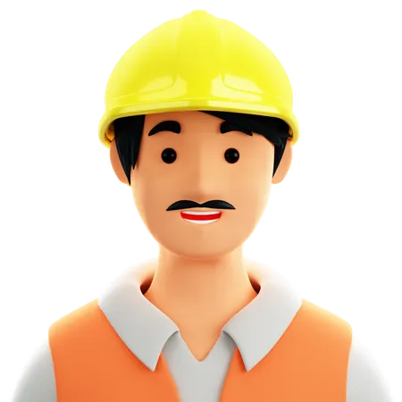 Hombre constructor  3D Icon